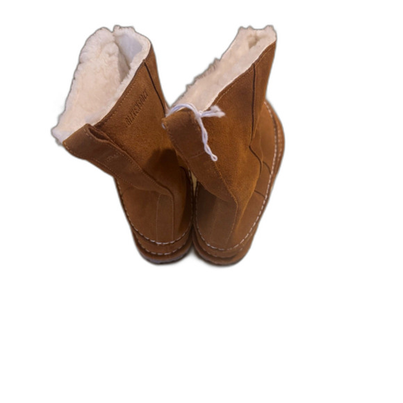 Birkenstock Women's Lahti Mink Brown Suede Shearling Fur Boots EU 39 Size 8 US - Picture 4 of 5